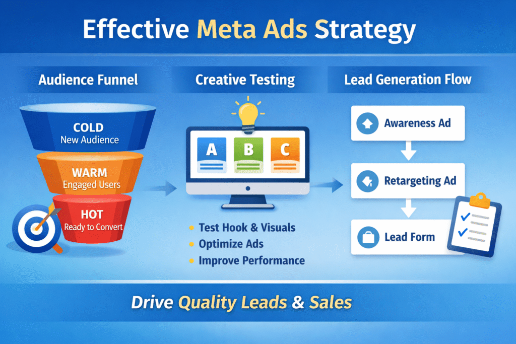Meta Ads strategy for lead generation using Facebook and Instagram advertising