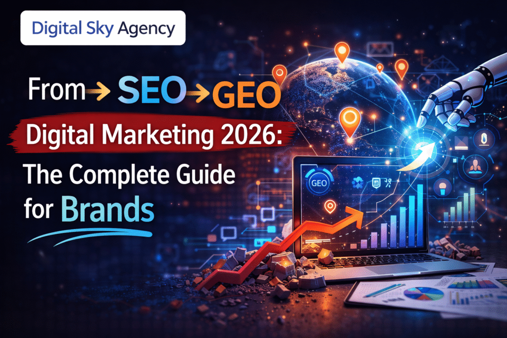 SEO to GEO Digital Marketing 2026 complete guide for brands digital marketing future strategy image