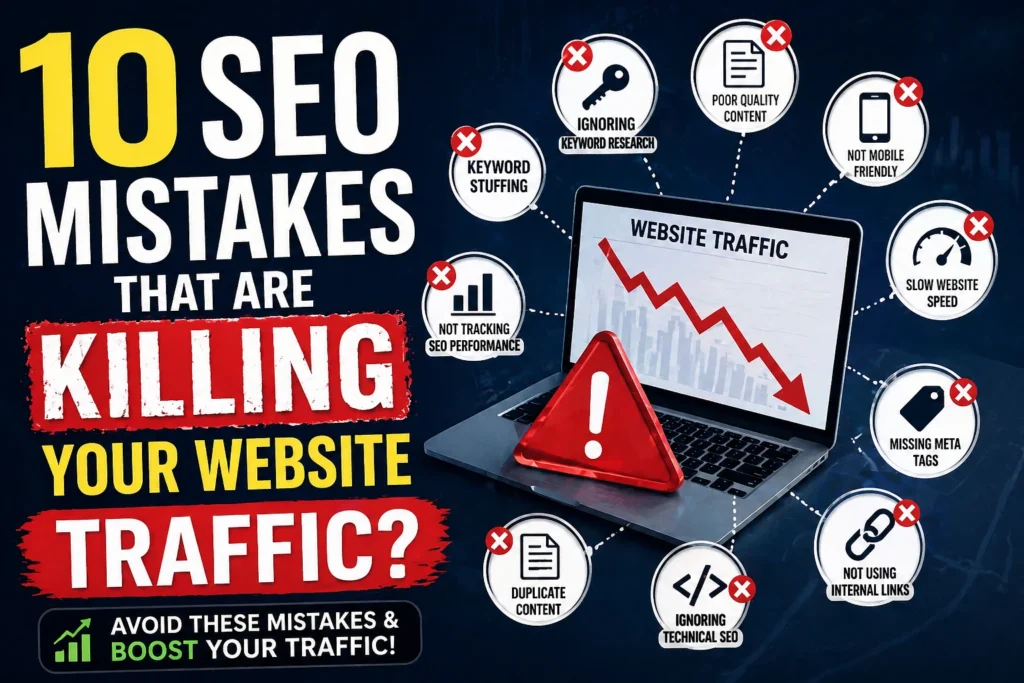 SEO Mistakes that are killing website traffic – common SEO errors and ranking issues