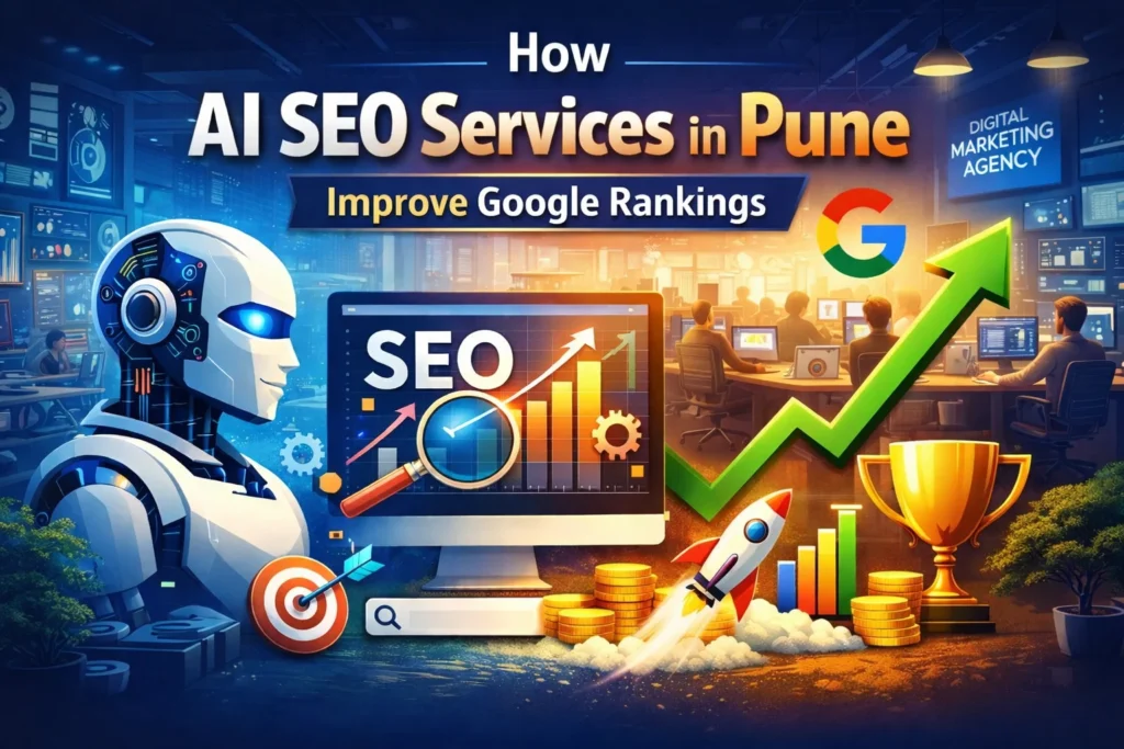 AI SEO Services in Pune improving Google rankings using AI-powered SEO strategies and digital marketing automation