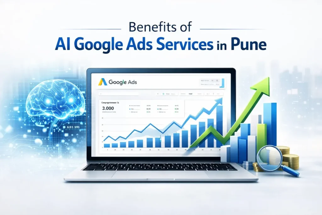 Benefits of AI Google Ads Services in Pune with AI-powered analytics dashboard and smart campaign growth