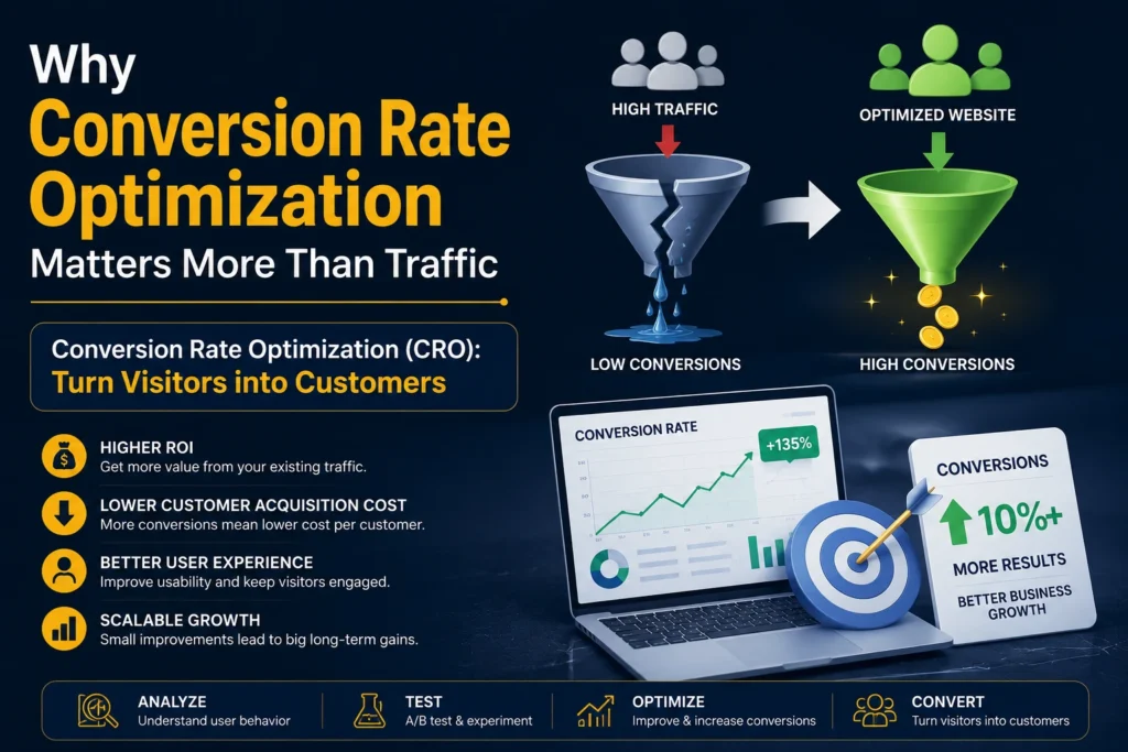 Conversion Rate Optimization strategies to turn website visitors into customers and improve website conversion rate